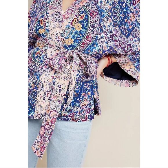 Belted Floral Jasmine Kimono - Picture 2 of 4